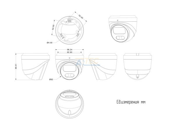 ATEC-I2D-022 IP-видеокамера, 2 Мп, белый
